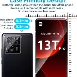Panzerglas für Xiaomi 13T/13T Pro, 2x Schutzfolie + 2x Kameraschutz, 0.33mm