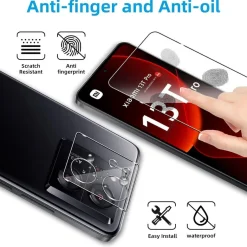 Panzerglas für Xiaomi 13T/13T Pro, 2x Schutzfolie + 2x Kameraschutz, 0.33mm