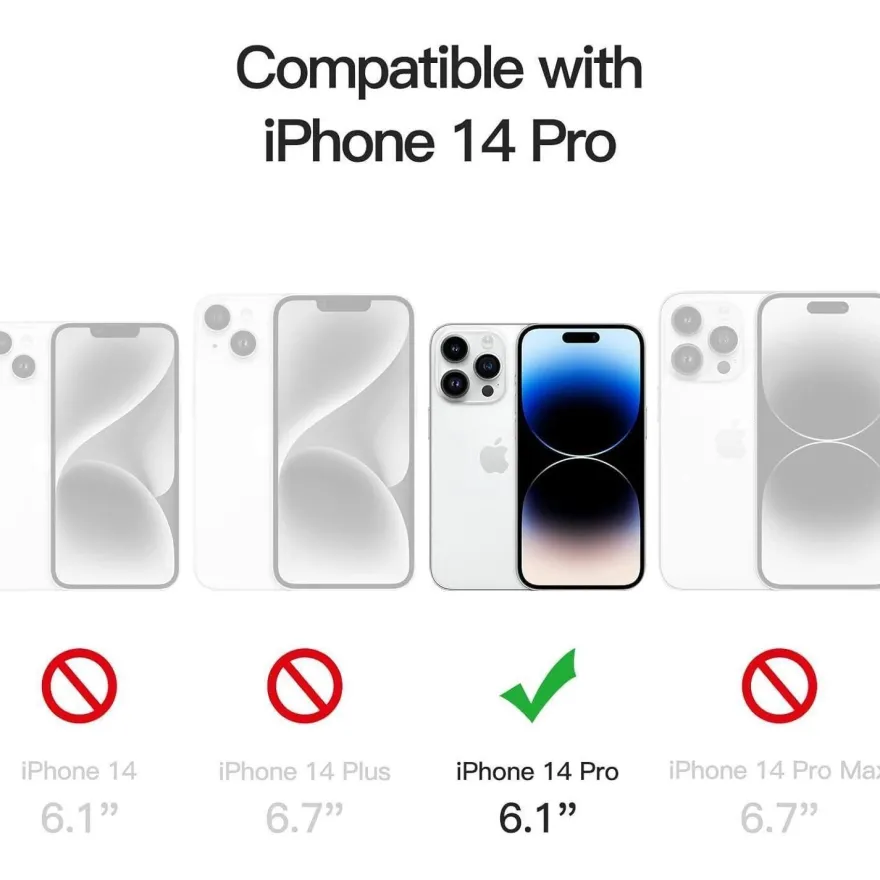 Panzer Schutzfolie iPhone 14 Pro 6,1 Zoll Displayschutz Kit 9H 2