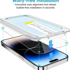 Panzer Schutzfolie iPhone 14 Pro 6,1 Zoll Displayschutz Kit 9H 2