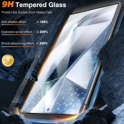 Panzer Schutzfolie 2x Samsung Galaxy S24 Ultra Vollständige Abdeckung HD