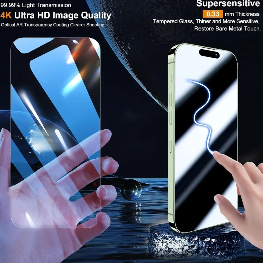 Panzer Schutz Glas + Kameraschutz für iPhone 15 Plus 6,7 Zoll