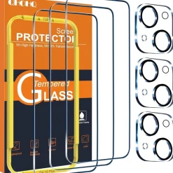 Panzer Schutz Glas + Kameraschutz für iPhone 15 Plus 6,7 Zoll