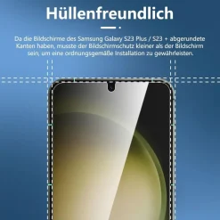 Panzer Schutz Glas Samsung Galaxy S23 Plus 6,6 Zoll 9H Ultra-klar