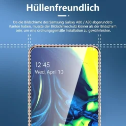 Panzer Schutz Glas Samsung Galaxy A80 A90 3 Stück 9H Ultra-klar