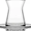 Pasabahce Teegläser Set Irem Cay Bardagi 6x Teeglas + 6x Untertasse transparent
