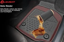 Passform Fußmatten für MINI Countryman F60 R60 2016-2020 3D Gummimatten