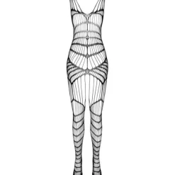 Passion Woman Bodystockings Netz-Bodystocking mit Spitze, schwarz