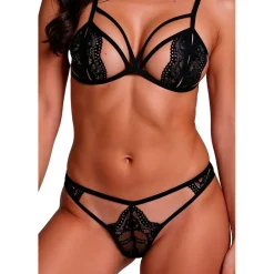 Passion Woman Sets Anuvera BH und String Set Schwarz S/M