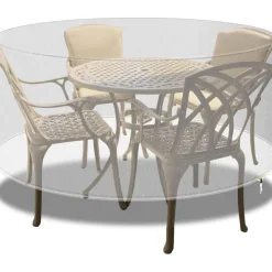 PATIO PLUS Runde Terrassenmöbelabdeckung wasserdicht, winddicht, UV-Schutz