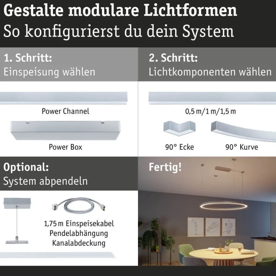 Paulmann 98179 Linion Einspeisung Power Box Zigbee 230/24V 180VA Chrom matt