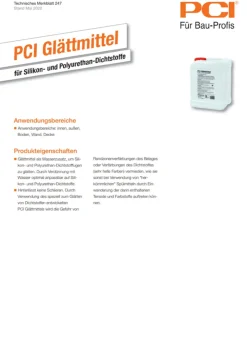 PCI Glättmittel Konzentrat Silcofug Carraferm Elritan Silicon MS-Hybrid Trennmittel