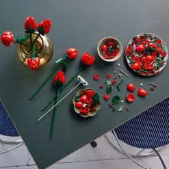 822Pcs Blumen Bausteine Set Blumenstraub Bauspielzeug Valentinstag Geschenk DE