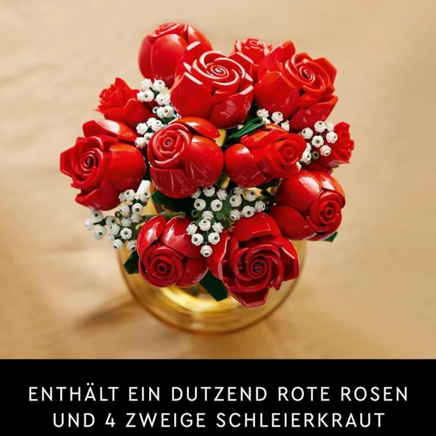 822Pcs Blumen Bausteine Set Blumenstraub Bauspielzeug Valentinstag Geschenk DE