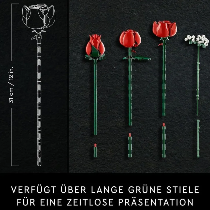 822Pcs Blumen Bausteine Set Blumenstraub Bauspielzeug Valentinstag Geschenk DE