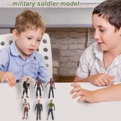 6PCS Soldaten Modell Spielzeug Set Action Figuren Gemeinsam Bewegliche Soldaten