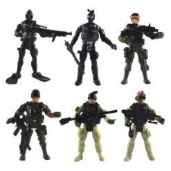 6PCS Soldaten Modell Spielzeug Set Action Figuren Gemeinsam Bewegliche Soldaten