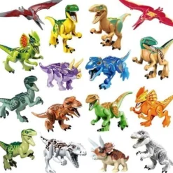 16PC X Dinos fit Jurassic World Lego Dinosaur Tyrannosaurus TRex Park Raptor Toy