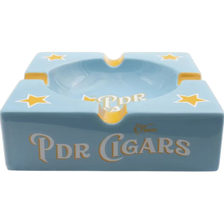 PDR Cigars hellblau, Zigarrenaschenbecher aus Keramik