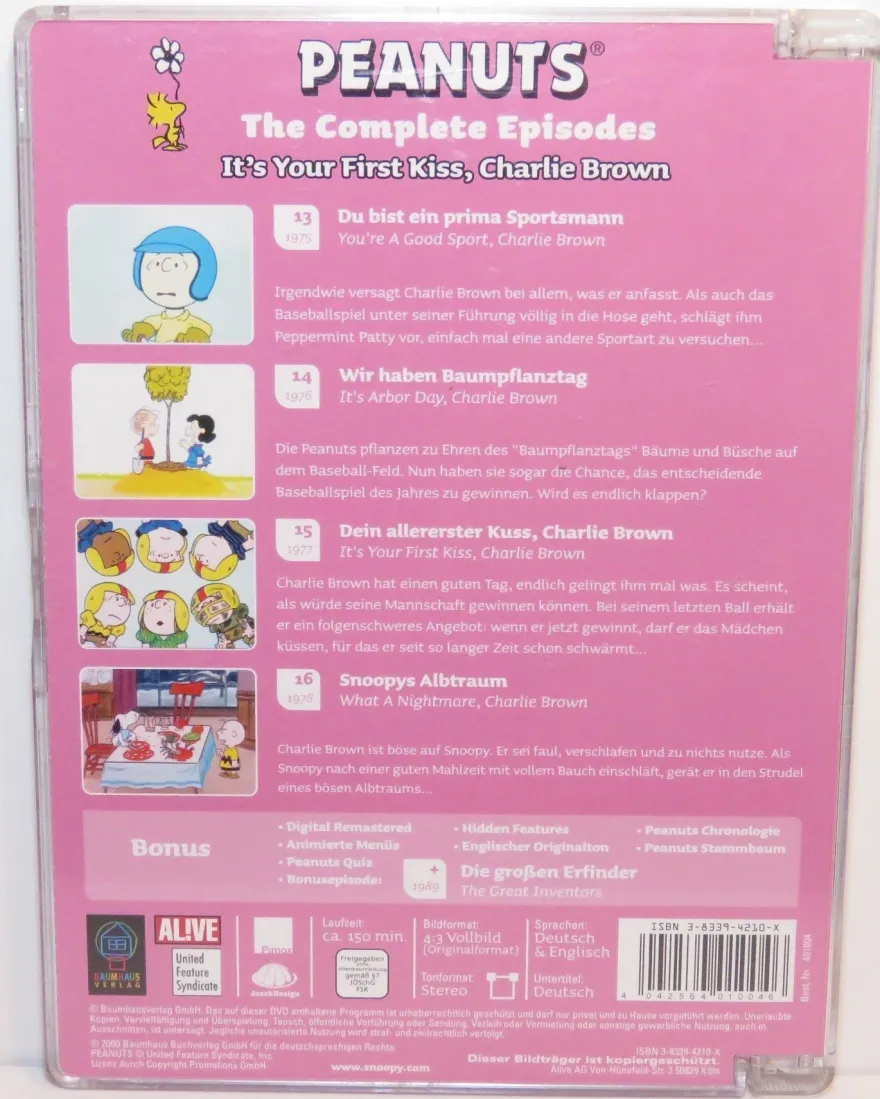 Peanuts - It´s your first Kiss, Charlie Brown - The complete Episodes Nr. 8 - DVD