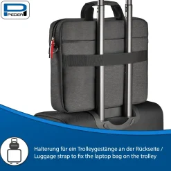 PEDEA Laptoptasche URBAN slim 43,9cm (17,3Zoll), grau