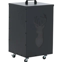 Pelletbehälter HWC-Q30 Hirsch, Pelletbox für z.B. Tierfutter, Rollen Füße 65x36x36cm