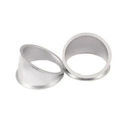 30° Pellet-Rohrbogen kleiner Radius 95mm, NW 100, 2 Stück, mit Bördelrand
