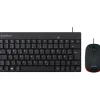 Perixx Periduo-212 DE, Mini USB-Tastatur und Maus Set, schwarz, schwarz