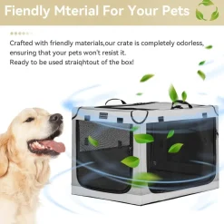 Petsfit Faltbare Hundebox für Zuhause & Auto, Transportbox für mittlere bis