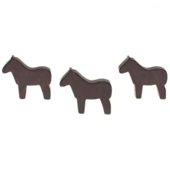 Pferd - 28x25x8mm - dunkelbraun