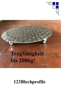 Pflanzenroller AluGrip-R200 bis200kg Blumenroller Untersetzer Indoor Outdoor Alu