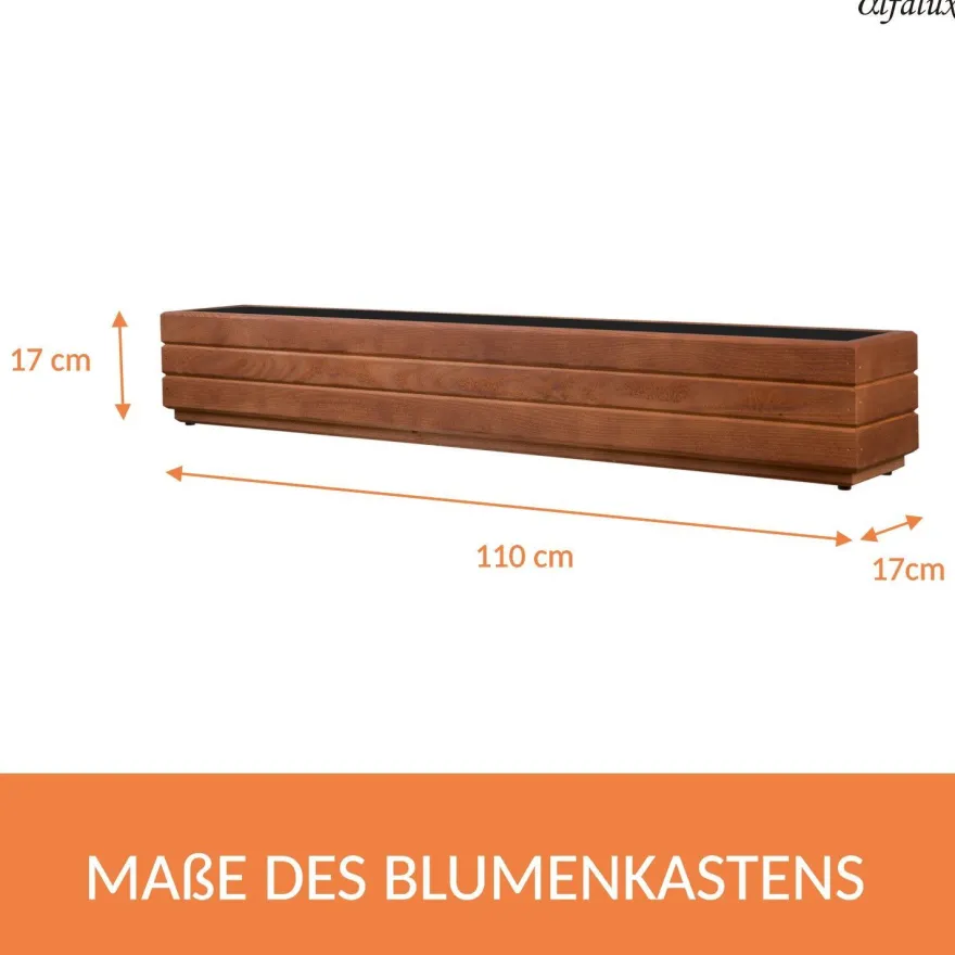 Pflanzkübel Holz Pflanzkasten NUSS Blumenkübel Blumenkasten Blumentopf 110DES1717NU