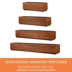 Pflanzkübel Holz Pflanzkasten NUSS Blumenkübel Blumenkasten Blumentopf 110DES1717NU