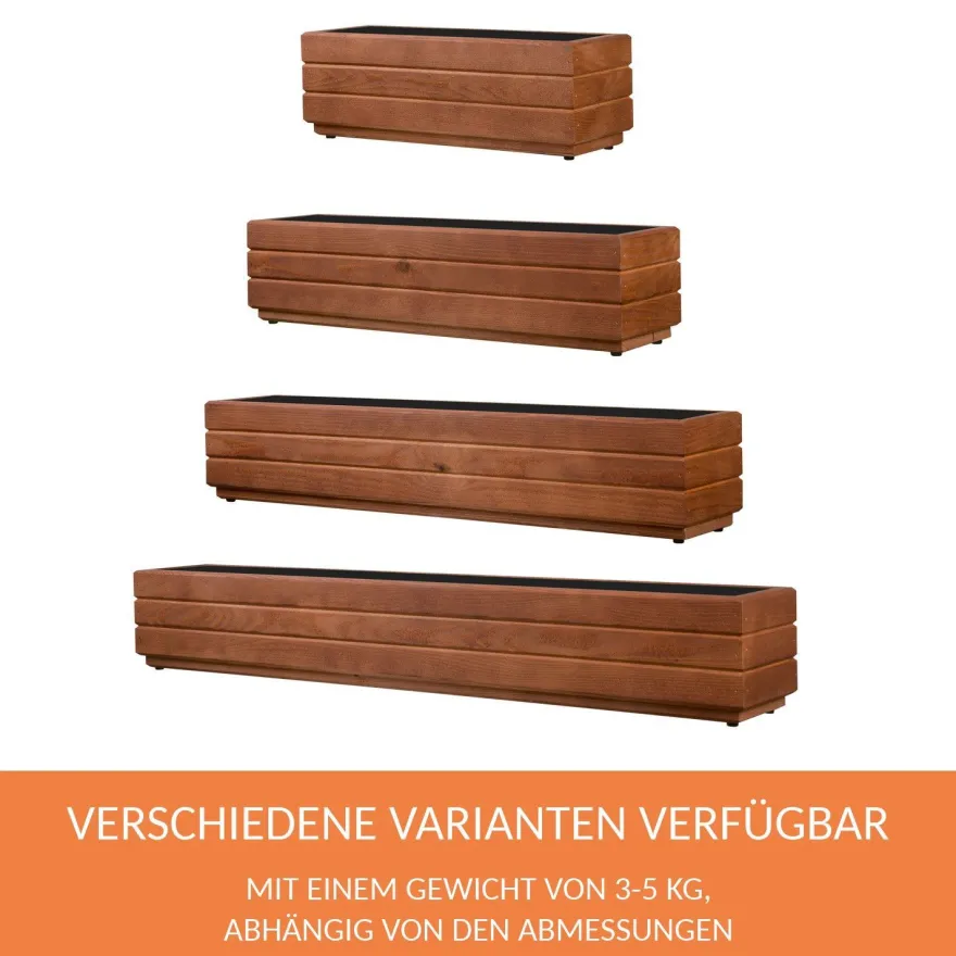 Pflanzkübel Holz Pflanzkasten NUSS Blumenkübel Blumenkasten Blumentopf 110DES1717NU