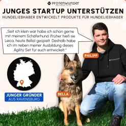 PFOTENWUNDER® XXL-Profi-Agility Set Hunde Groß + 3 Meter-Tunnel + 21 Min. Hundeschule