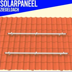 Photovoltaik Solarpanel Halterung 2X Montage Set Ziegeldach Befestigung PV 35mm