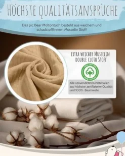 pic Bear Musselin Moltontücher 2er Pack