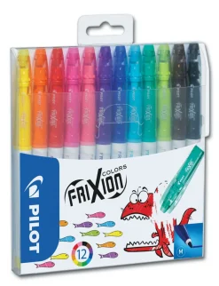 Pilot Frixion Color Fasermaler Etui mit 12 Stiften