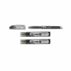 Pilot Frixion Point 0.5 Tintenroller schwarz + 6 Ersatzminen