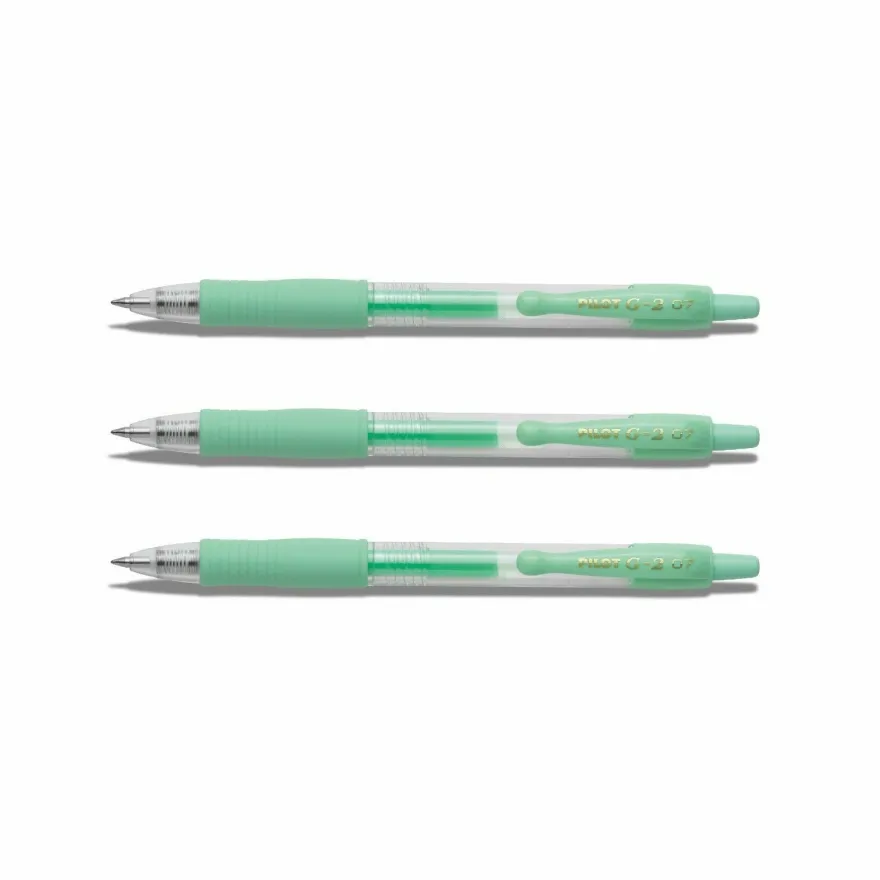 Pilot G2-07 Gelschreiber Pastellgrün - 3er-Set