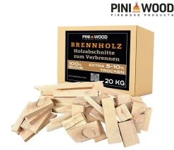 PINI Brennholz 100% Buche Kammergetrocknet Holzabschnitte 480 kg Palette