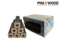 PINI Kay Eichenholzbriketts 23 cm lang viereckig mit Zugloch 15 kg Hartholzbriketts
