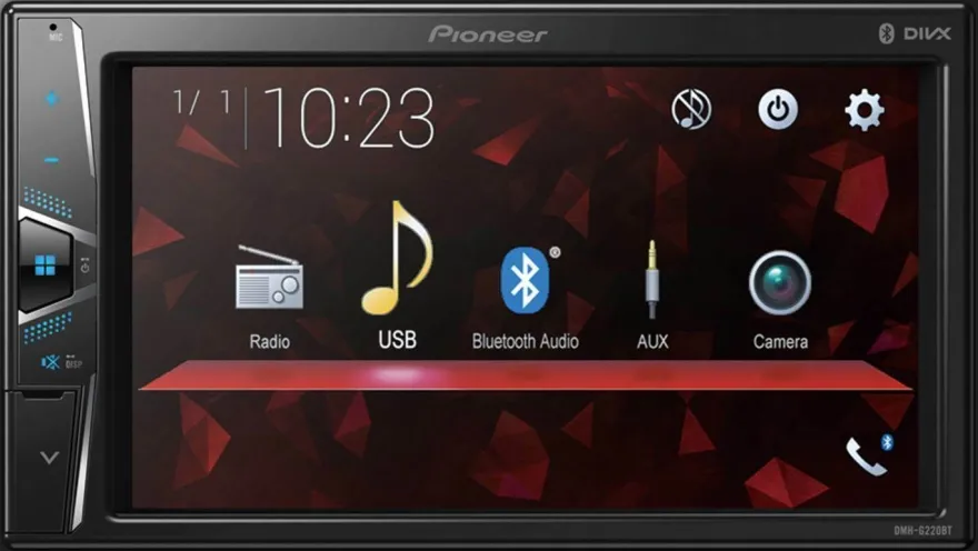 Pioneer Autoradio Bluetooth Touchscreen für Mitsubishi Spacestar in piano black