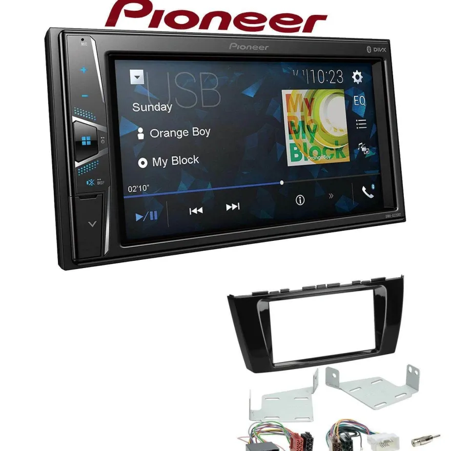 Pioneer Autoradio Bluetooth Touchscreen für Mitsubishi Spacestar in piano black