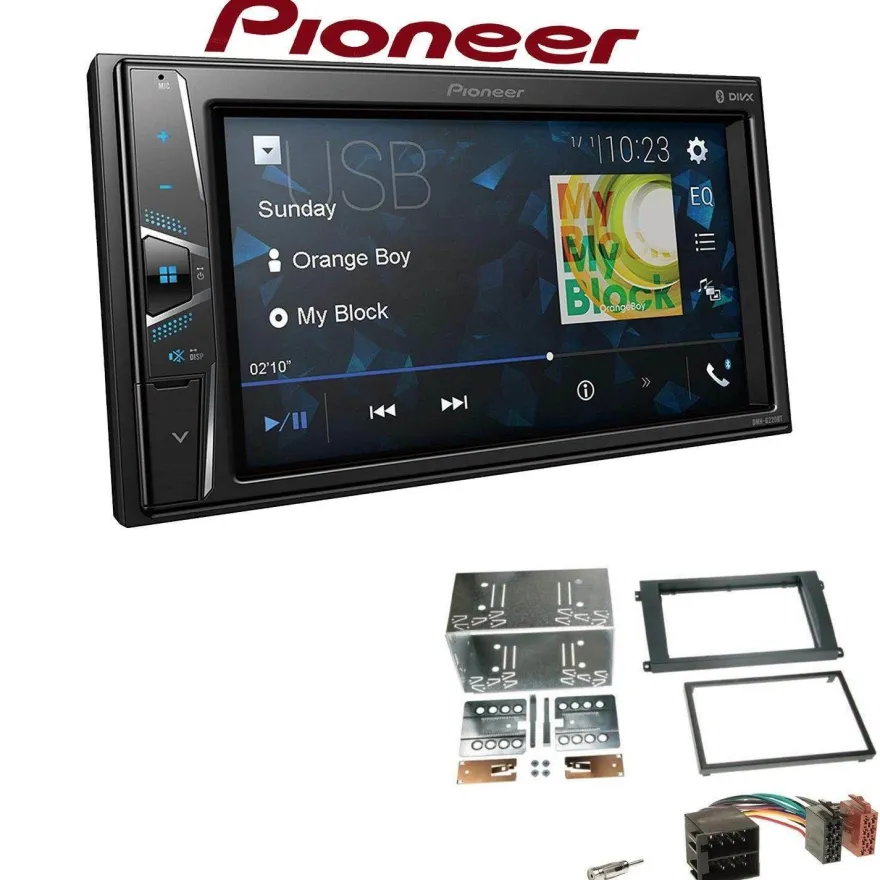 Pioneer Autoradio Bluetooth Touchscreen für Porsche Cayenne 2002-2010 schwarz