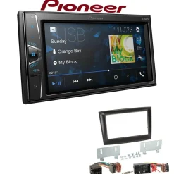 Pioneer Autoradio Bluetooth Touchscreen USB für Fiat Doblo ab 2015 schwarz matt