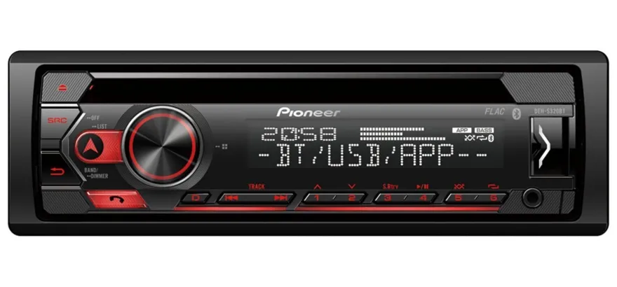 Pioneer Autoradio CD Bluetooth Spotify USB für Opel Corsa D matt chrom Canbus