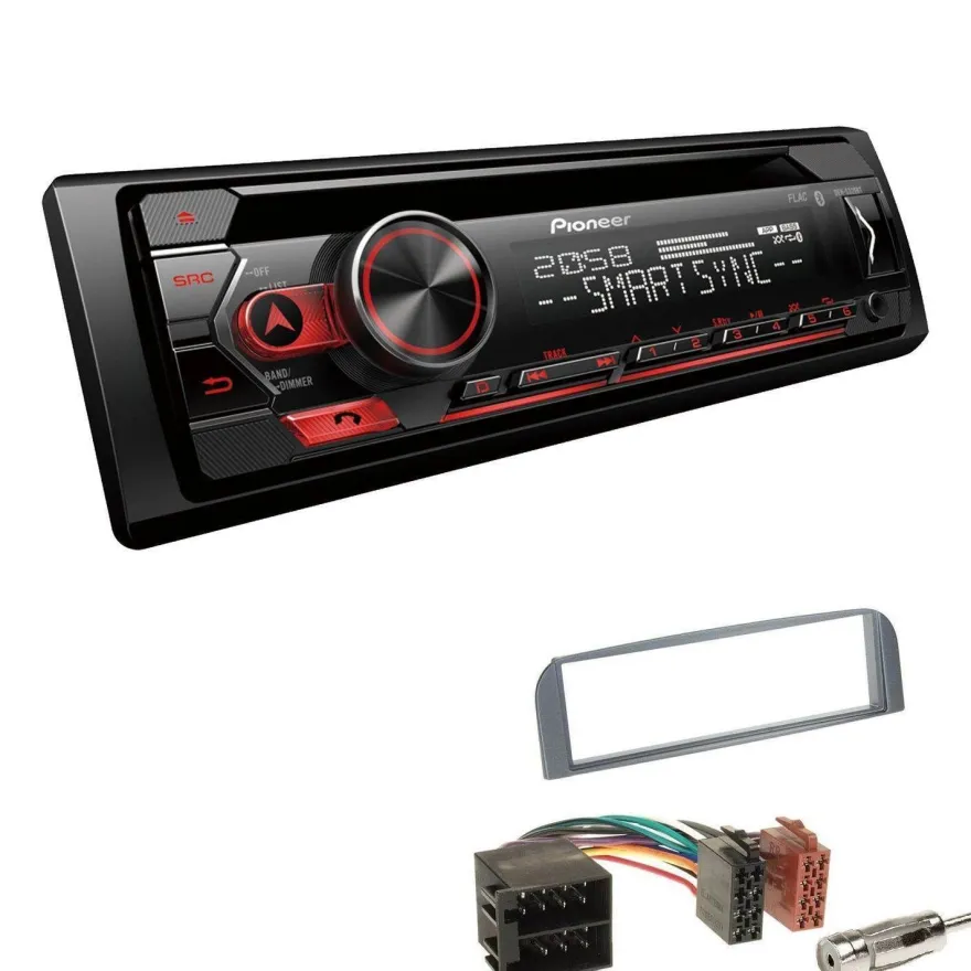 Pioneer 1-DIN Autoradio CD Bluetooth Spotify USB für Alfa Romeo GT anthrazit