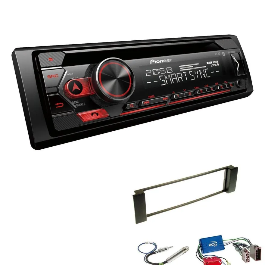 Pioneer 1-DIN Autoradio CD Bluetooth Spotify USB für Audi A3 Facelift schwarz