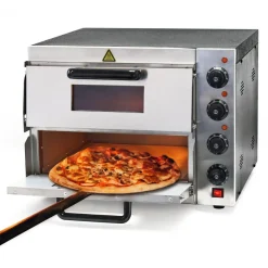 Pizzaofen 3000W Backofen 2 Etagen Edelstahl Cordierit Pizzastein Gastro Ofen